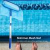 Schwimmbad Skimmernetz mit Teleskopstange Entfernung Laubharke Maschennetz Pool Teiche Reinigungsnetz Piscina Zubehör