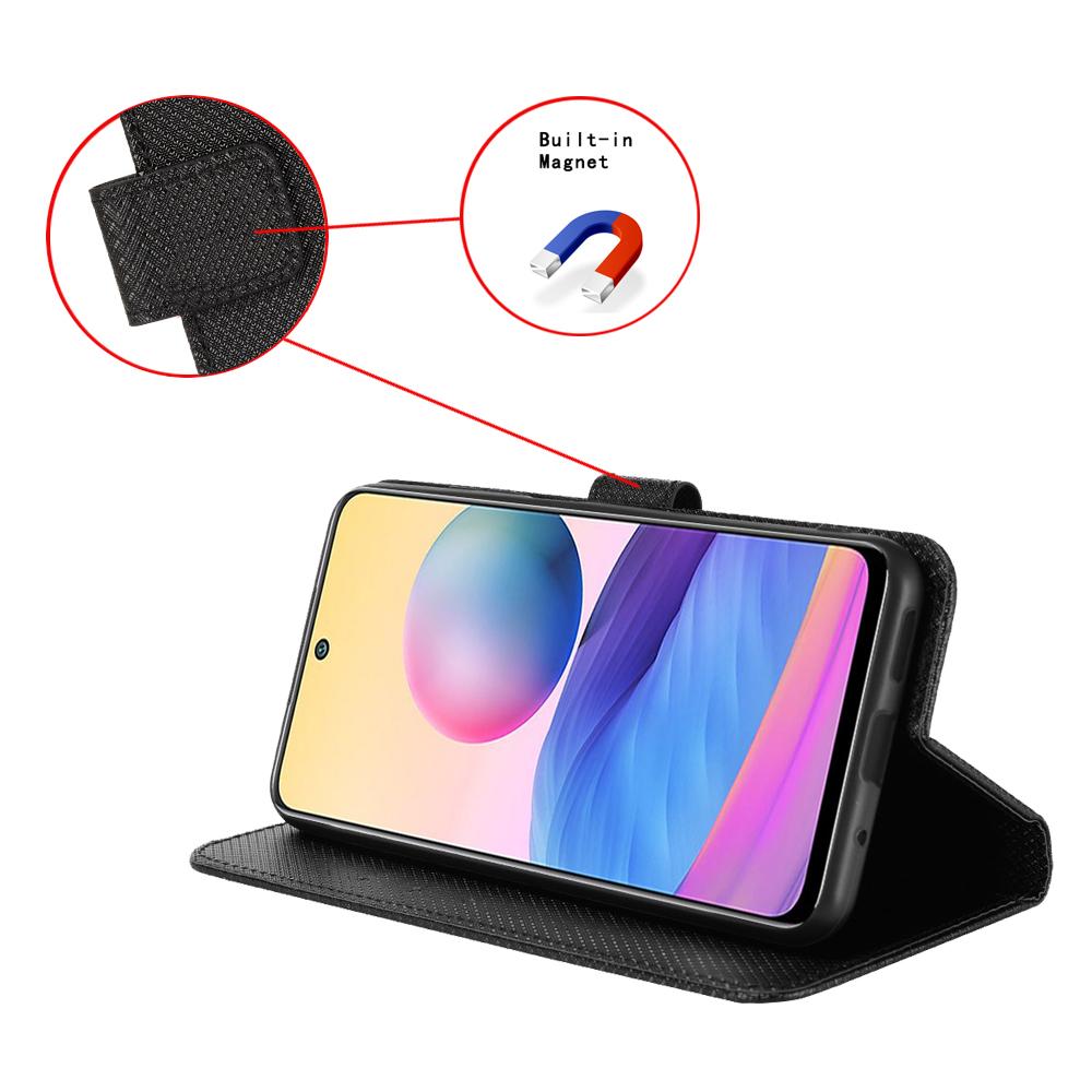 For Oppo A5 Pro 5G Case PU Leather Diamond Texture Wallet Phone Cover