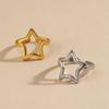 Silver/Gold Hollow Star Rings Opening Adjustable Punk Rings Vintage Couple Rings  Gifts