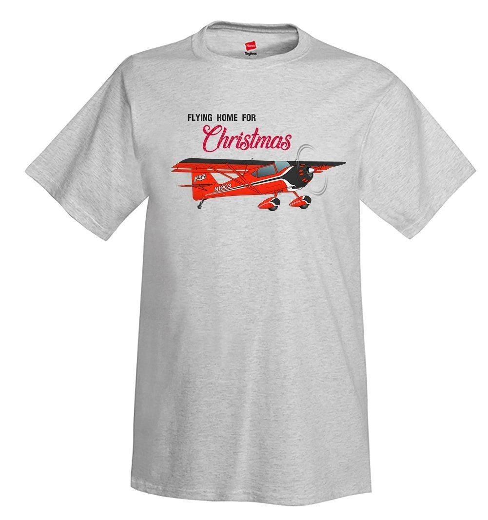 Flying Home for Christmas Airplane T-Shirt - AIRB9K4SPEED-R2 - Personalized w/ N 4XL