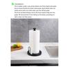 A89X 2X Paper Towel Holder Countertop, Paper Towel Stand With Ratchet System For Kitchen Bathroom Black
