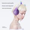 Sky Blue Cat Ear Bluetooth Headphones with Breathing Light