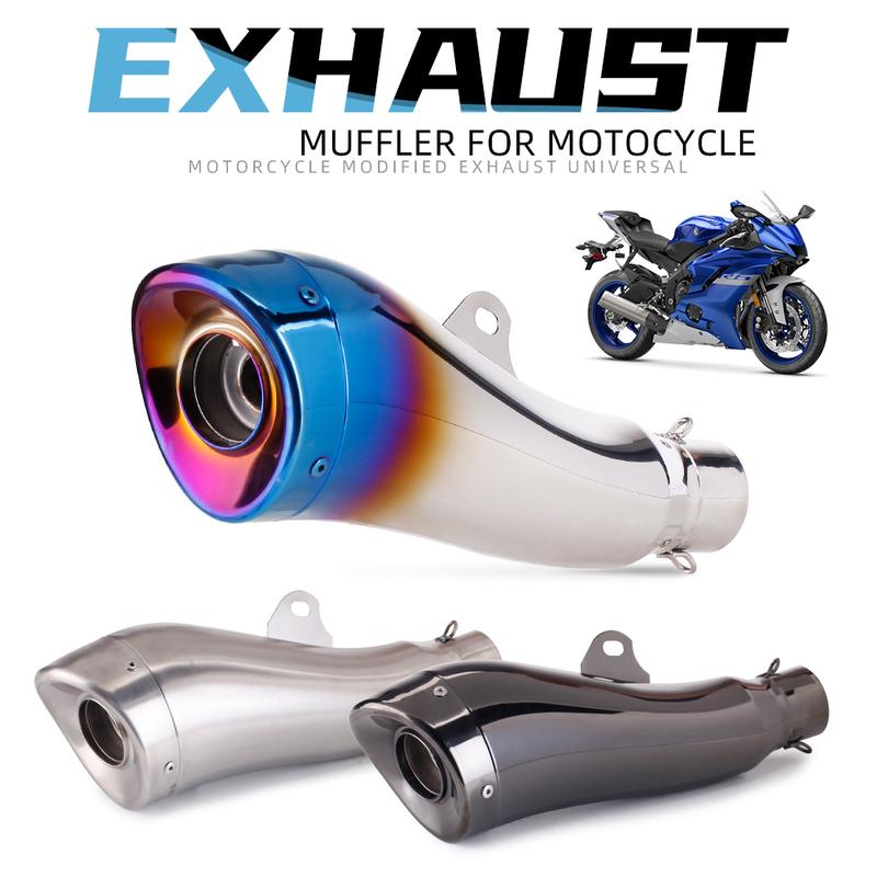 51mm Modified Motorcycle Exhaust Muffler For MT07 S1000RR Z650 R1 R3 R6 CBR300 R7 Z400 CBR650