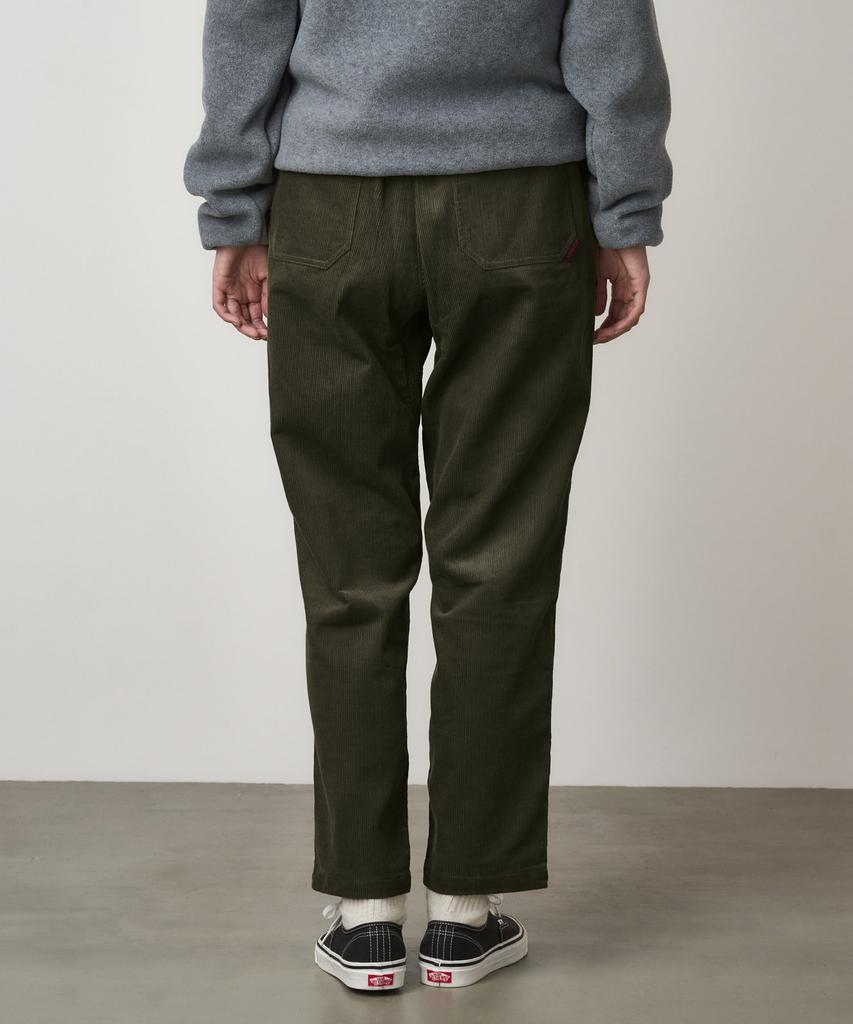 Geulamichi Loose Tapered Ridge Corduroy Pants Olive