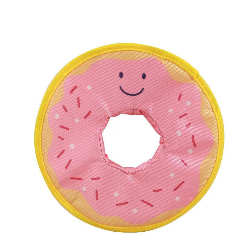 

Собачьи пончики, шуршащие игрушки из бумаги, уличные интерактивные, пищащий звук, устойчивые к укусам, подходят для маленьких и средних собак M розовый