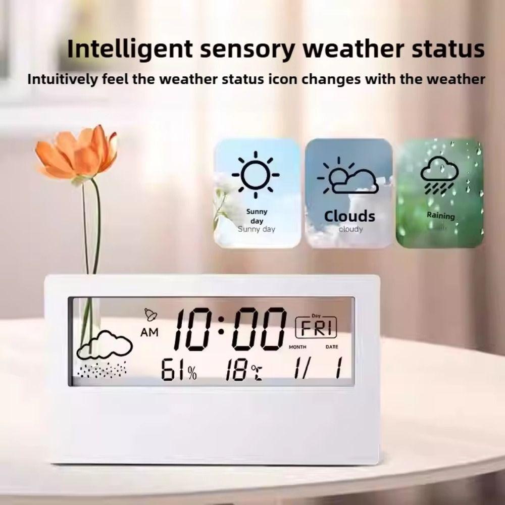 Digital Display Table Clock Electronic Design Desk Clock Supplies Multifunction Clock Work Space