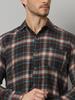 Bigreams Men's Yarn-Dyed 100% Cotton Slim Fit Checkered Flannel Shirt For Full Sleeve Shirt