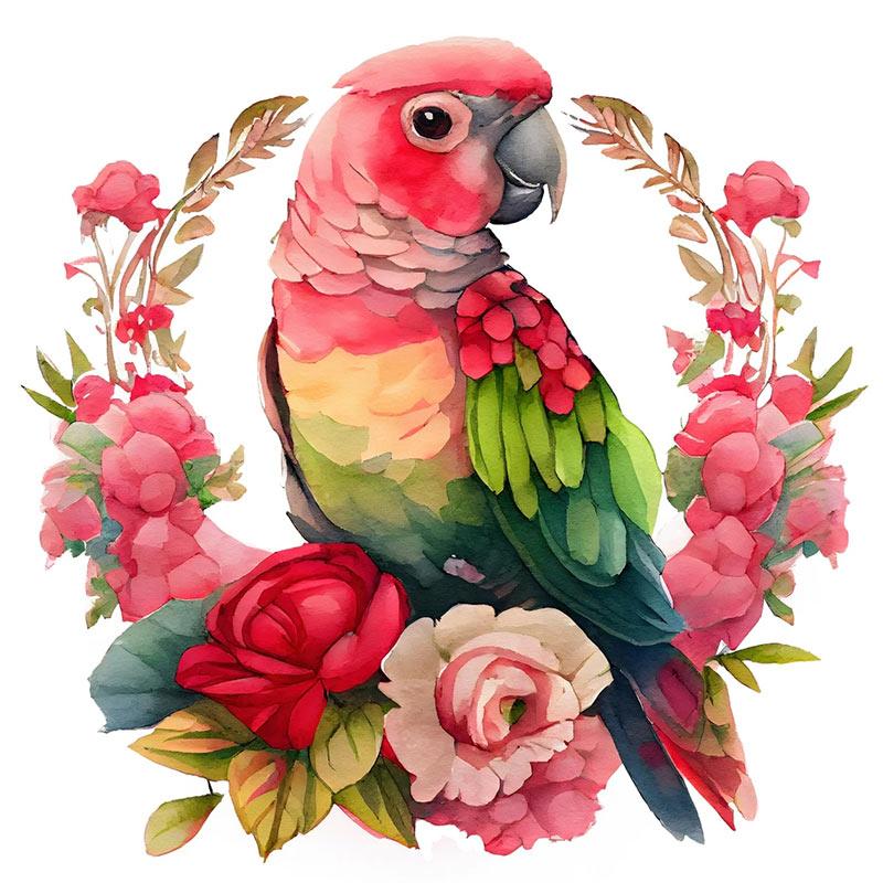 Hand Painted Parrot Wall Sticker For Home Decoration Waterproof Sticker Toilet Living Room Cabinet Refrigerator Home Decals M413