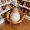 Handgemaakte Vintage Rotan Pasgeboren Fotografie Props Bank Stoel Positionering Bed Uniseks Voor Baby Meisje Jongen Baby Studio Fotoshoots