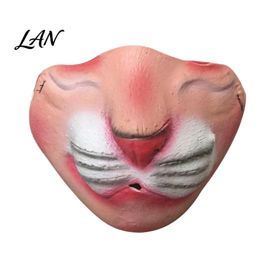 Funny Character Masque for Adults Latex Halloween Half Face Adults, Scary Horror Party Humorous Photo Booth Props with Elastic Strap Cosplay, Carnival