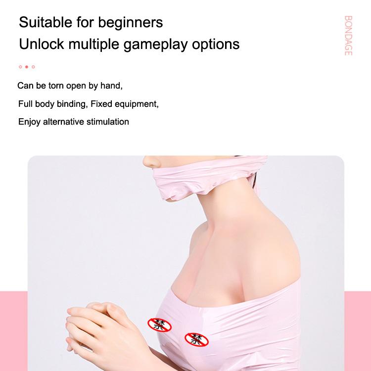 BDSM Whole Body Restraint Electrostatic Self-Adhesive Tape for Couple Roleplay and Fetish Sex Position Aid BDSM Bondage Gear