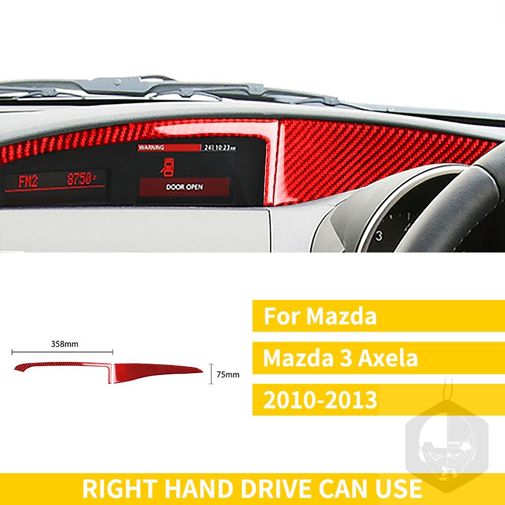 Red Carbon Fiber Whole Interior Stickers For Mazda 3 Axela 2010-2013 Car Accessories Dash Trim Gear Shift Console Cover Molding SW8