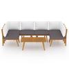 Vidaxl 7-Cz. Garden Lounge Set, With Cushions, Acacia