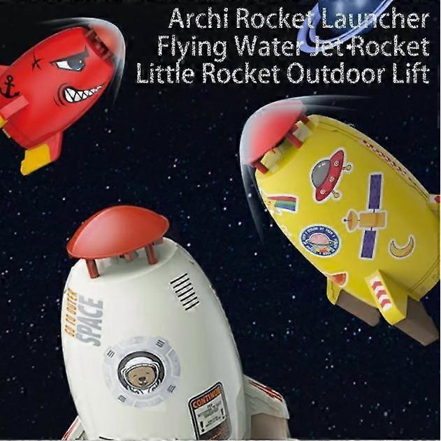 Space Rocket Sprinkler Children's Rotating Flying Water Toy Outdoor Water Pressure Lift Off Sprinkler