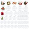 20pcs Round Transparent Plastic Ball for Christmas Tree Hanging Ornaments Fillable Bauble Wedding Party Decoration