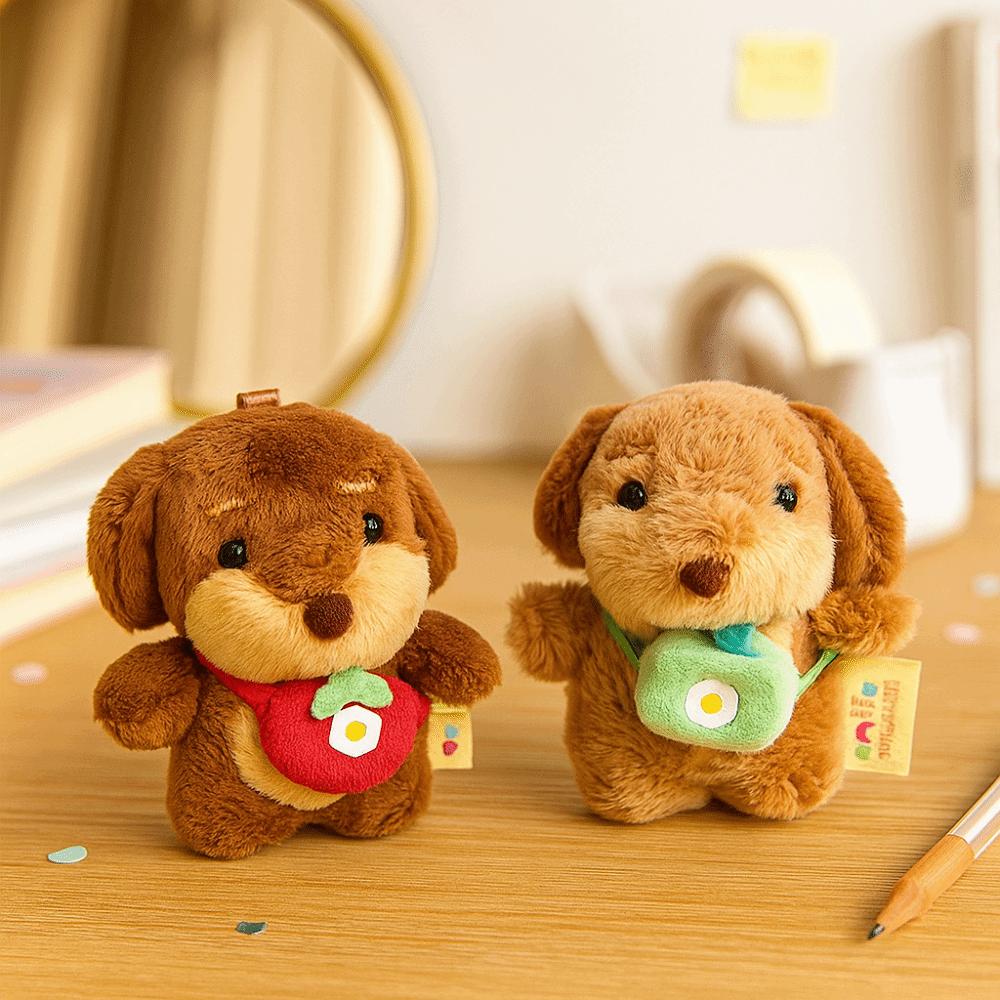 Plush Material Cute Puppy Doll Pendant Little Dog Design Puppy Backpack Pendant  Daily Decoration