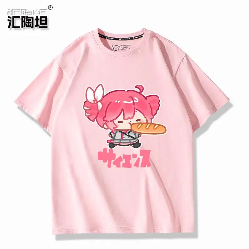 Accented Teto Co Branded Hatsune Miku Surrounding Cartoon Printed Tshirts for Boy and Girl Summer Anime New Tshirts
