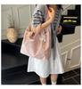 Korean Style Minimalist Large Capacity Printed Shoulder Tote Bag for Women