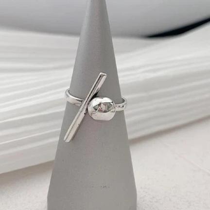 925 Sterling Rings for Women Fashion Geometric Handmade Irregular Strip Ring Party Christmas Gift