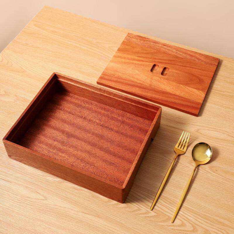 

SMVP Ebony Wood Divided Meal Prep Box with Tray