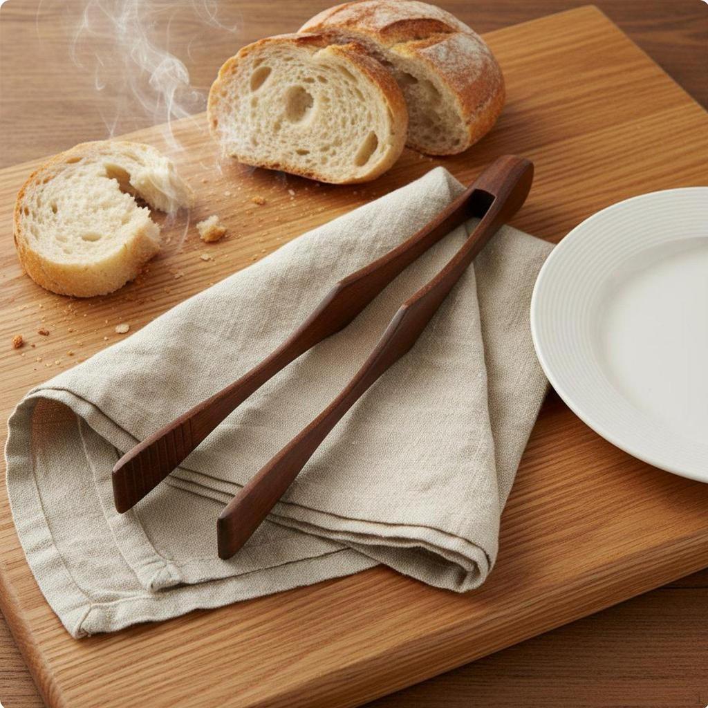 Japanese Style Serving Tongs Wood Wooden Food Multipurpose Kitchen Utensil for Buffet,