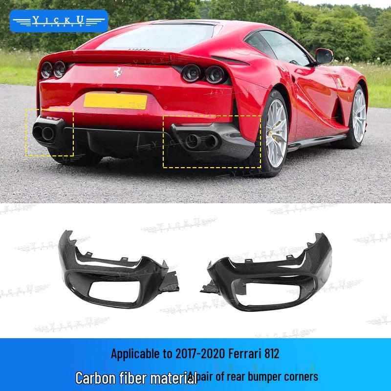 Ferrari 812 Carbon Fiber Body Kit: Front/Rear Splitter, Bumper Corners, Rear Lip, Engine Bay, Interior