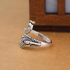 925 Sterling Silver Peacock Adjustable Rings for Women Engagement Wedding Elegant Luxury Jewelry Accessories Jewellery
