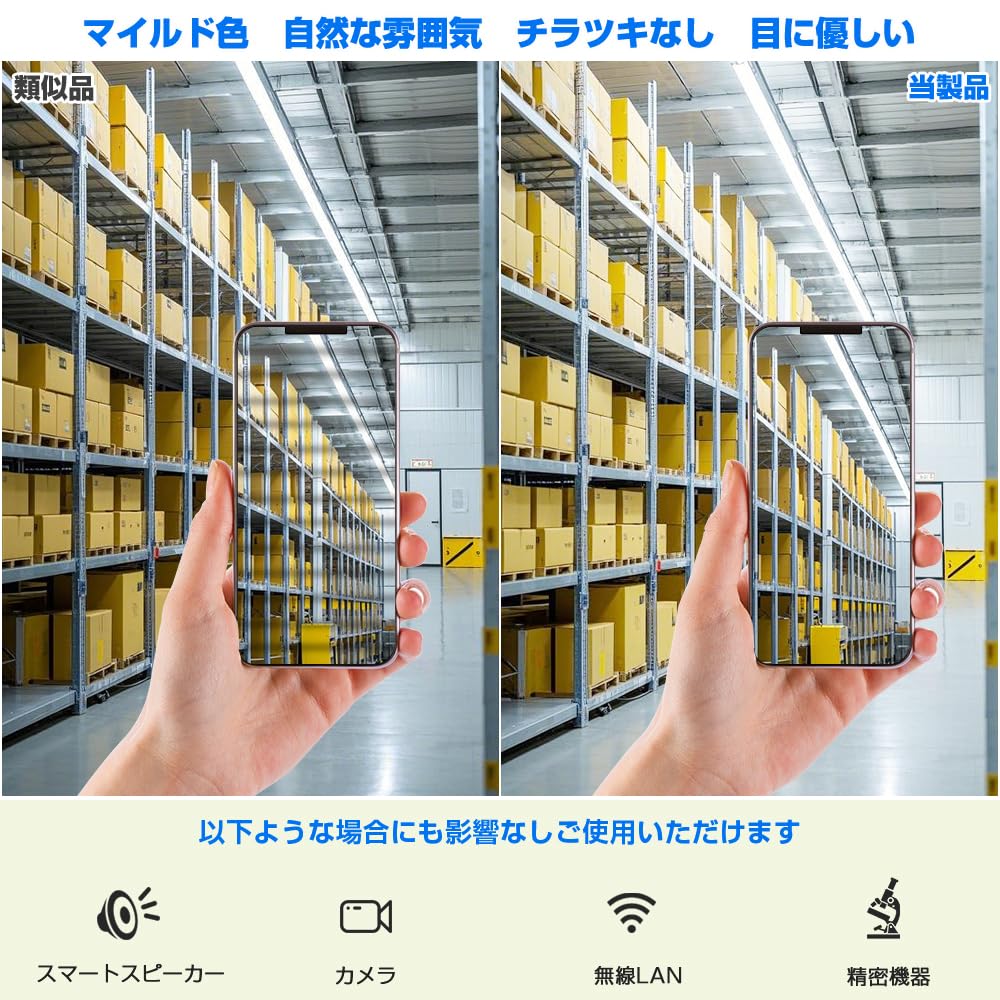 Single-sided Power Supply, Straight Tube LED Lamp, 40W Equivalent, Ultra-high Brightness 3200LM, Daylight Color 6000K, 320-degree Wide Beam Angle,
