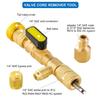 HVAC Maintenance Tool Kit with Valves Cores Removal Tool And Hex Adapters HVAC Service Wrench For Refrigeration Systems