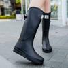 Fashion rain shoes women rain boots boots autumn and winter long tube rain shoes round head kitchen waterproof and non-slip ins wind