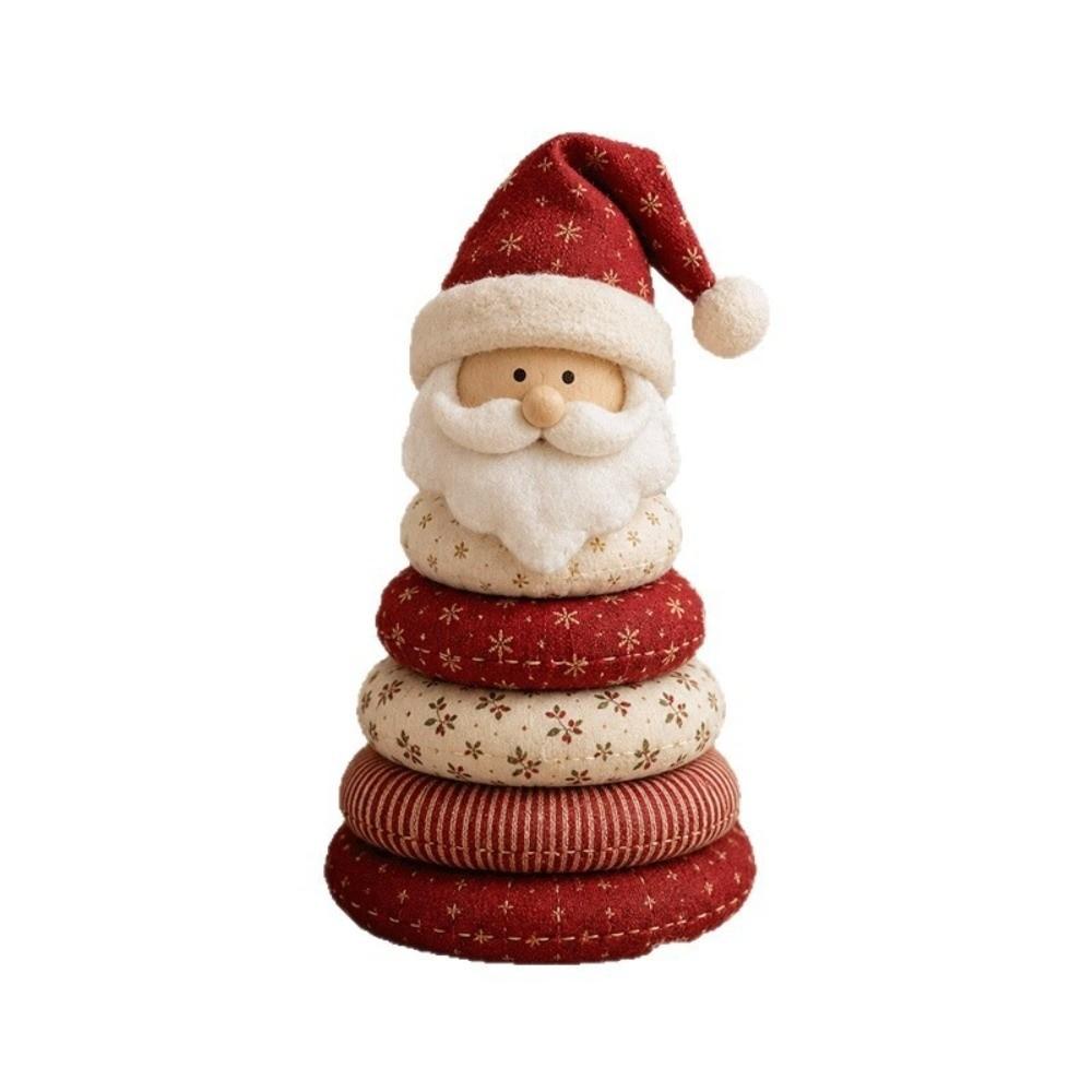 Patchwork Fabric DIY Christmas Patchwork Kit Handmade Cozy Christmas Sewing Craft Kits Soft Cloth Figure Craft Sofa
