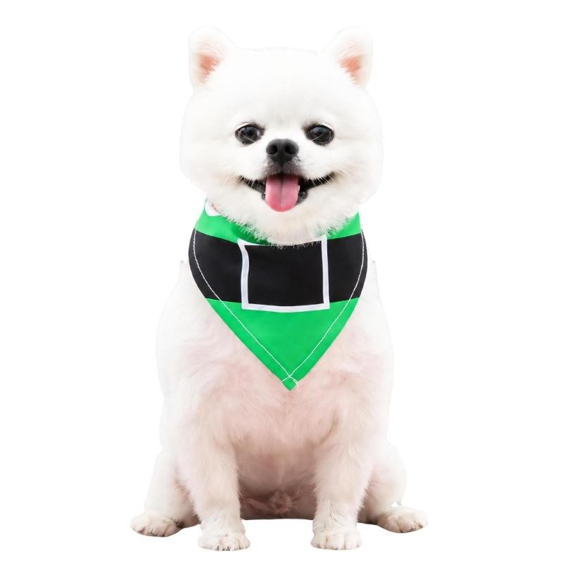 Holiday Pet Neckwear, Soft Christmas Neckerchief Cartoon Printed Dog Scarf Collar for Picture Days, Party Wear and Seasonal Style