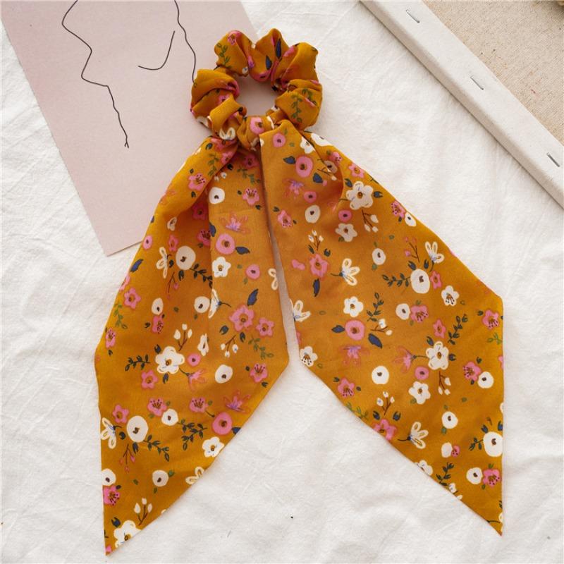 New Floral and Light and Fresh Hairband with Flowing Ribbons for Women, Versatile Ponytail Hair Accessory, Cute and Sweet Design