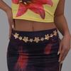 Ingemark Ocean Vacation Petal Flower Waist Chain for Women Summer Beach Bikini Belly Belt Party Rave Body Jewelry Accessories