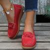 Large size single shoes women's summer new fashion retro style woven one-pedal women's shoes