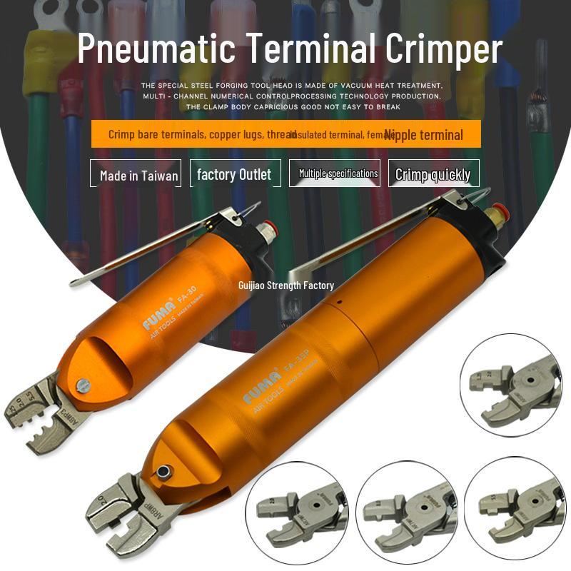 FUMA Pneumatic Terminal Crimping Tool – Cold Press Wire and Bare Terminal Pliers