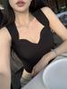 2025 Summer Knit Vest: Women's Slimming Design, Versatile Style with Curved Neckline and Loose Straps