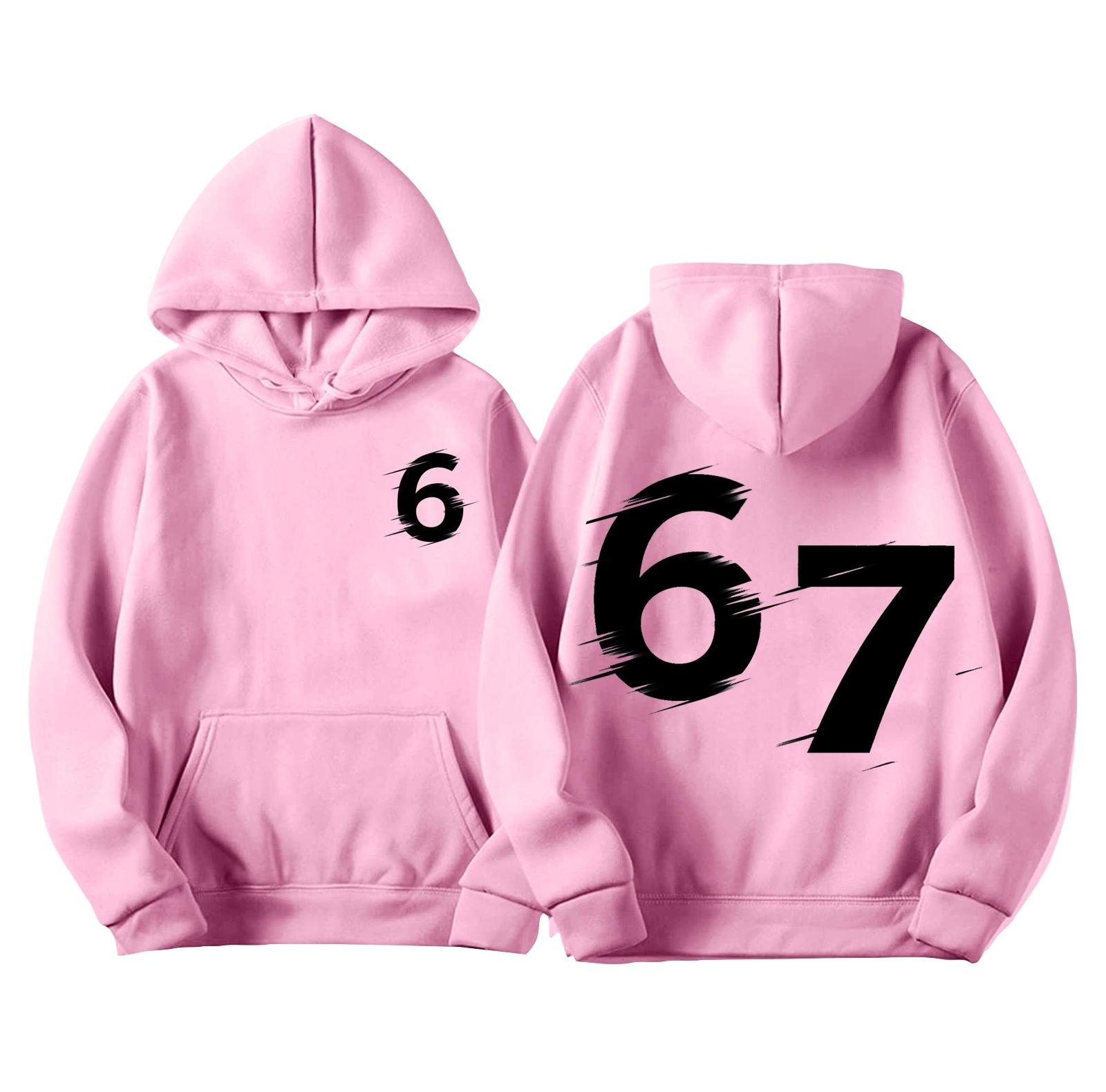 

Чоловічий світшот з капюшоном з принтом, з довгим рукавом, для повсякденного спортивного комфорту XXXL рожевий