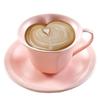 Nuovo set di tazze da caffè europee, tazza da caffè creativa, set di tazza e piattino da caffè a forma di cuore in ceramica, tazza da caffè inglese.