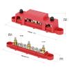 Marine Positive Negative Bus Bar Power Distribution Block 12V Heavy Duty 10 Stud Terminal Block for Camper Car Boat Caravan RV