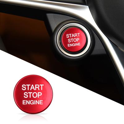 Autocollant de couvercle de bouton d'arrêt de démarrage de moteur de voiture, autocollant de bouton d'allumage de démarrage pour Alfa Romeo Giulia 952 Stelvio 2017-