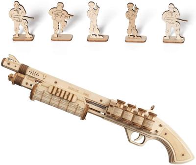 ROKR 3D Puzzle, Wooden Toy Gun, Rubber Band Gun, Educational Toy, Kindergarten Celebration, For Children, Girls, Boys, Birthdays, Adults, New Year