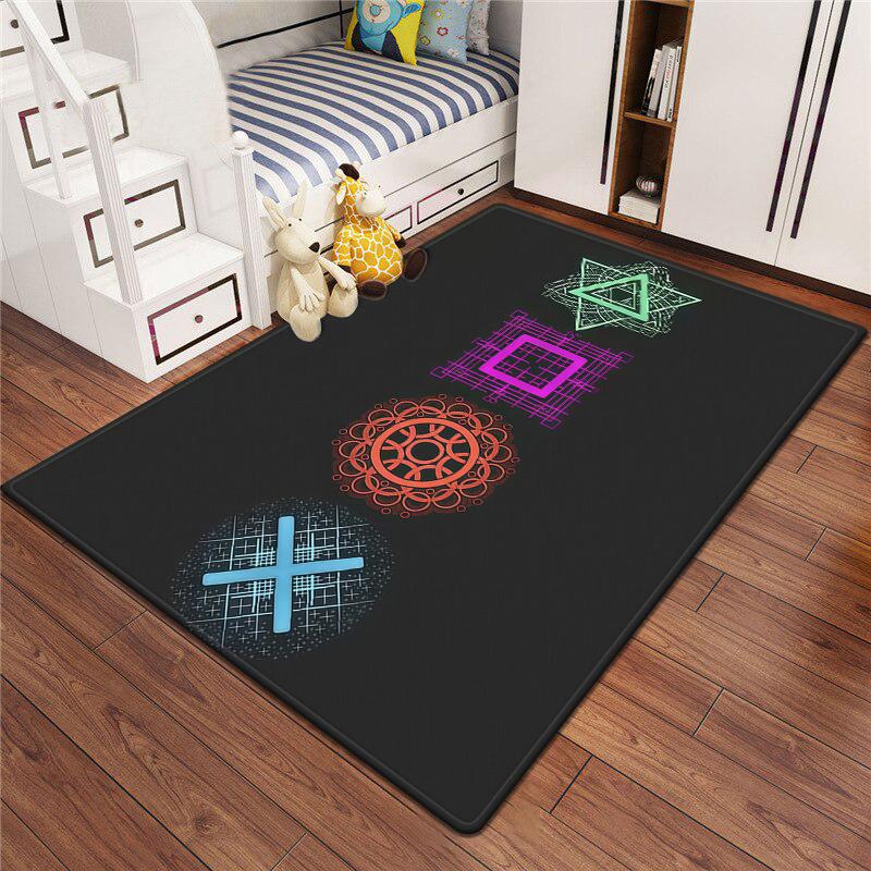 Gaming Esports Geometric Controller Pattern Carpet Mat for Boys Bedroom Gaming  large rug for Living Room Home Decoration Rug