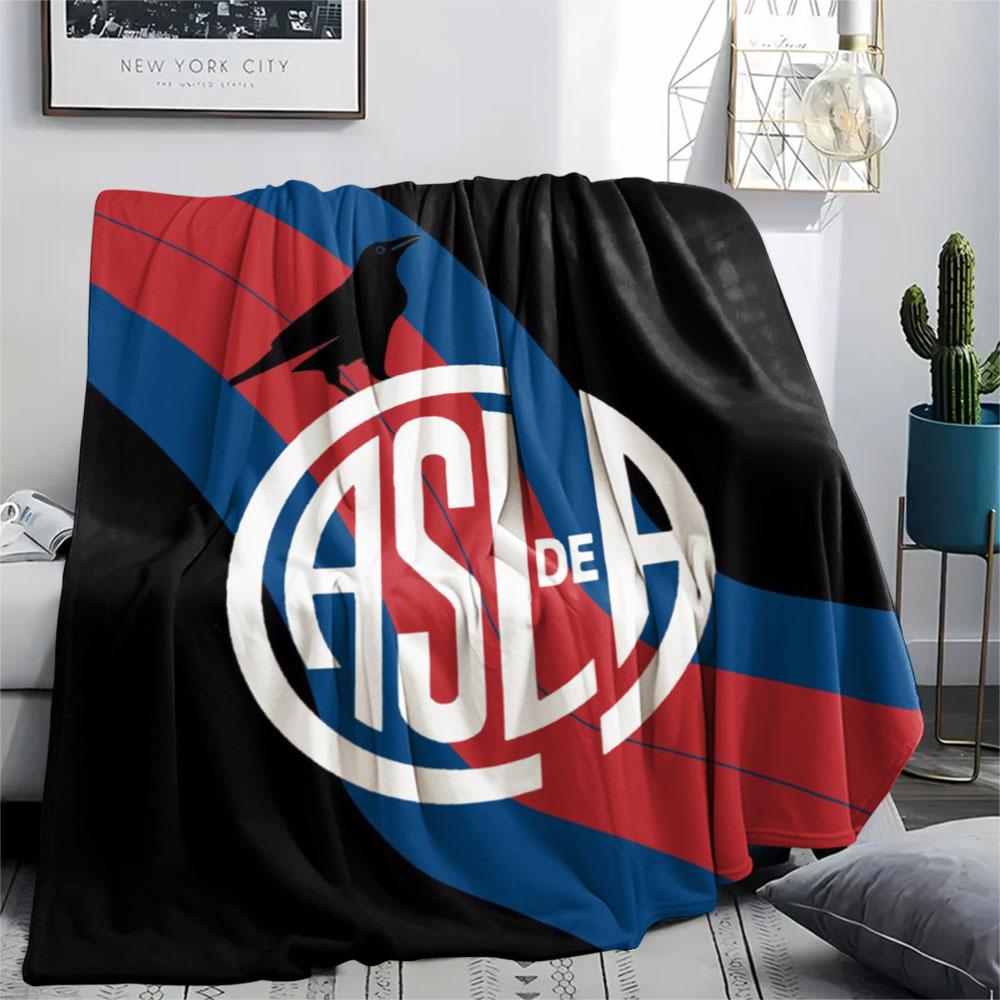 San Lorenzo de Almagro Printed Flannel Blanket, soft throw for bedroom sofa, washable,soccer fan merchandise, great gift.