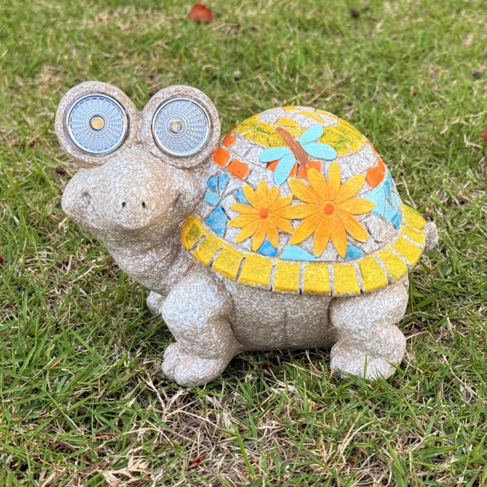 Niedliche Schildkröte Gartendekoration Solarlicht Außen Skulptur LED Einweihungsgeschenk für Frauen Dekorative Schildkröte Verzierung