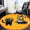 1pc Halloween Cats Office Round Area Rug, Indoor Mat Suitable For Office, Under Office Chairs Bedroom Living Room Home Decor176