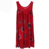 GMXIA Women's Lace Patchwork Printed Sleeveless Swing Dress