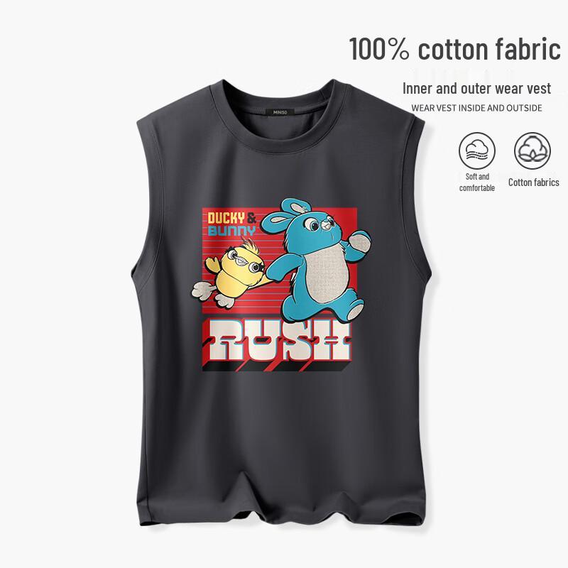 MINISO Мужская безрукавка Disney из чистого хлопка 2XL