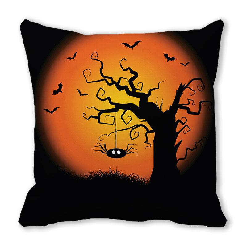 Home Decor Happy Halloween Pillowcase Pumpkin Devil Decor Pillowcase Halloween Print Pillowcase 45x45cm funda de almohada