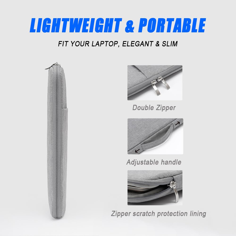 Laptop Protective Case for Mobile Fits PCs Up To Thick 15.6-inch Case, Monitors, Waterproof, Slim, Portable, Shock-Absorbent, 1.5cm (Pink)